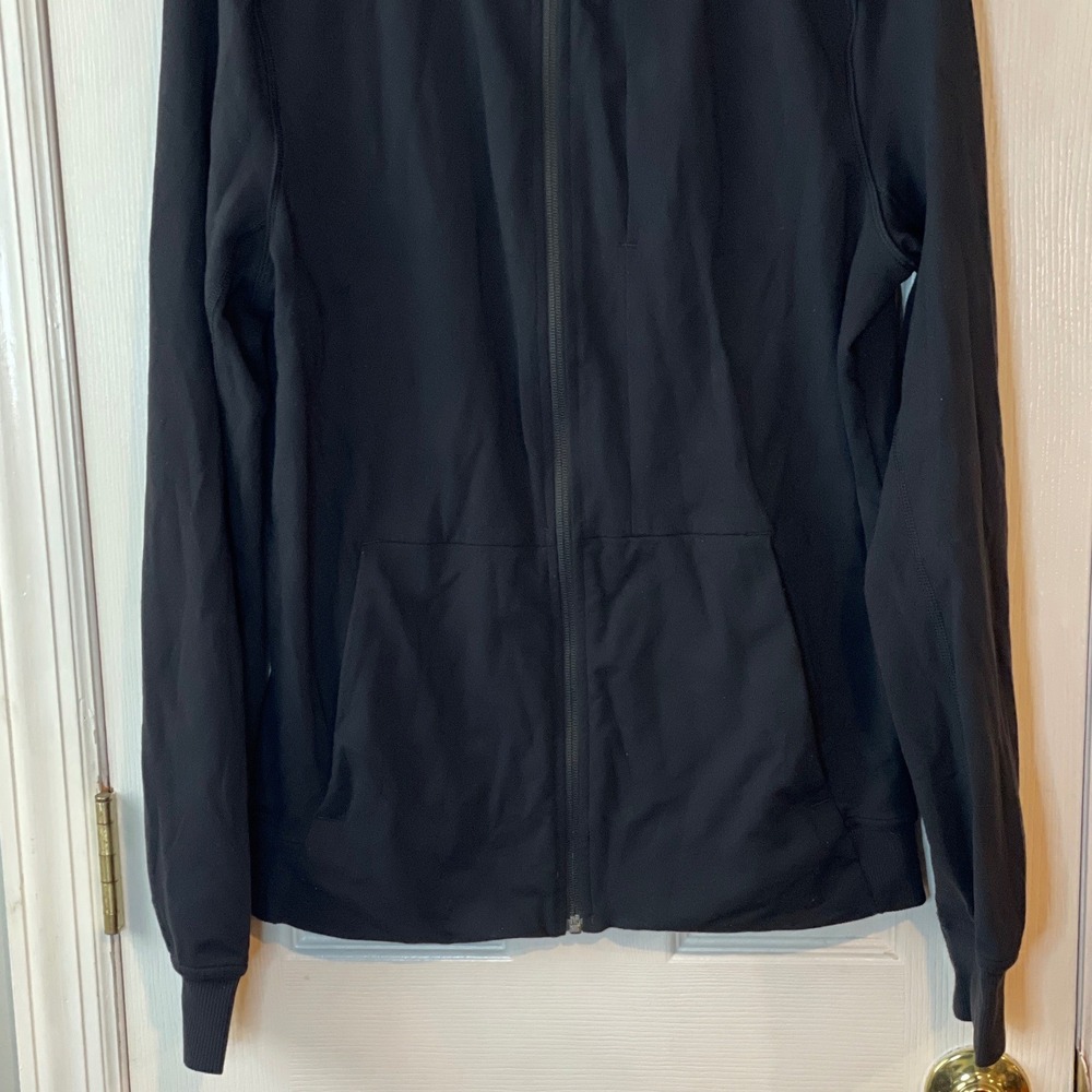 Lululemon Athletica Mens Sojourn Jacket Black Full Zip Mock‎ Neck Size M H6 - Picture 3 of 15